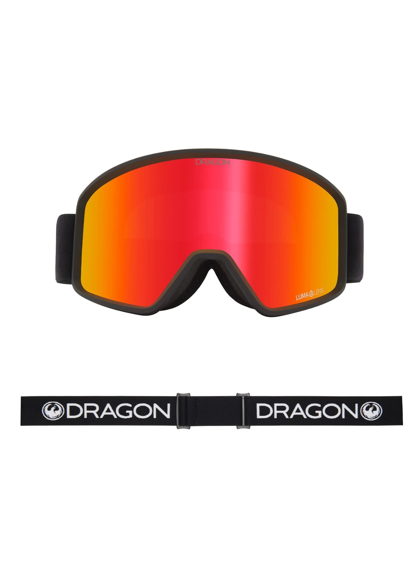 Óculos de neve Dragon DXT OTG - lente ionizada preta Lumalens vermelha