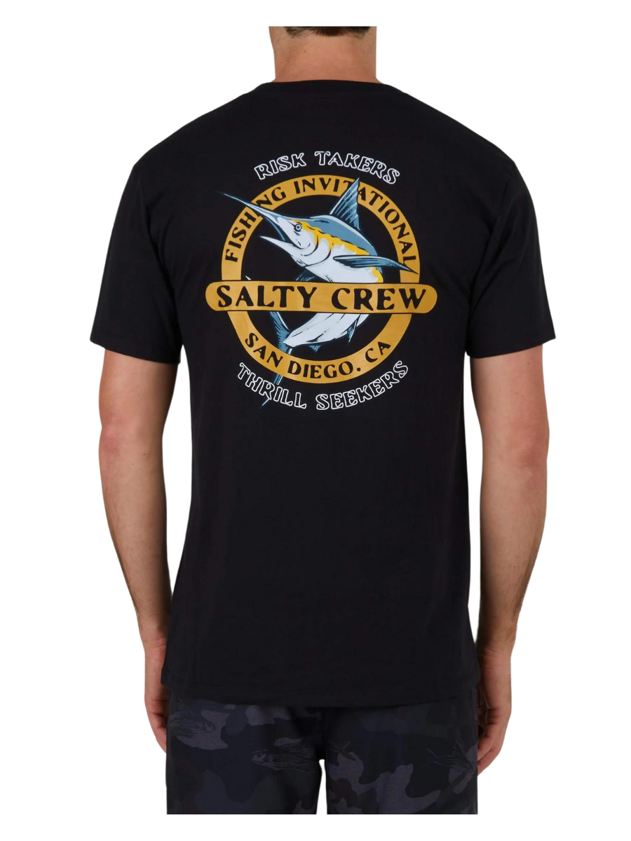 Salty Crew Interclub Premium Short Sleeve T-Shirt - Black | Collection_Zalando | Men's short sleeve t-shirts | Men's T-shirts | surfdevils.com