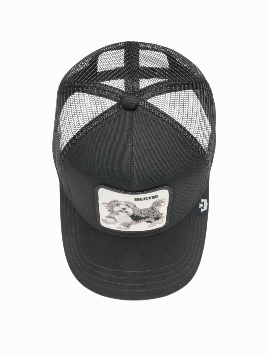 Cappellino trucker per cani The Bestie di Goorin Bros - Nero