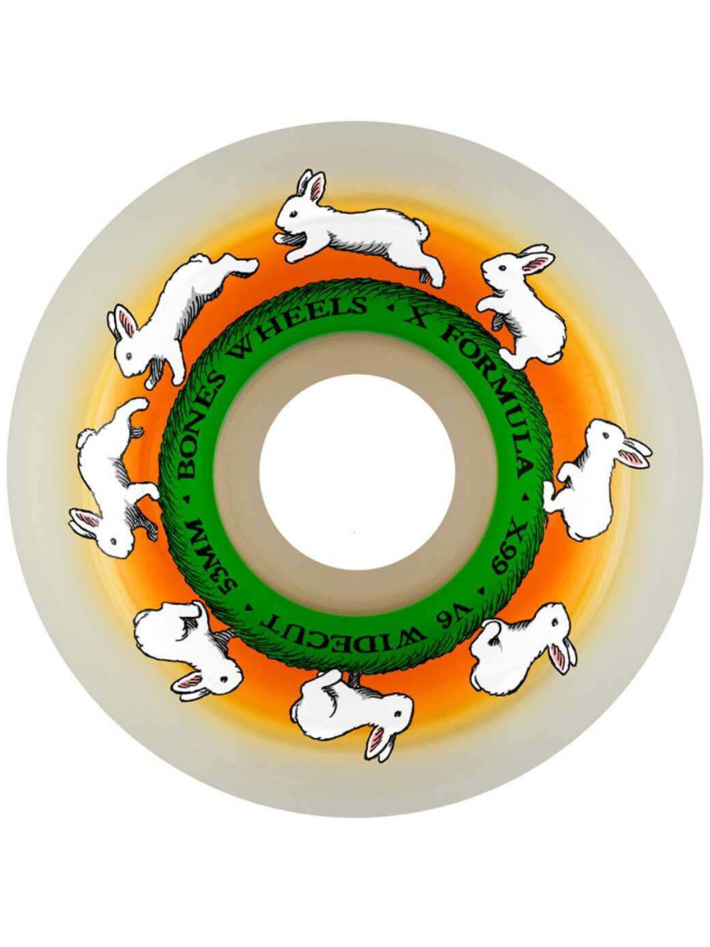 Bones Runny Bunny X Formula V6 (White) 55mm 99A Skate Wheels