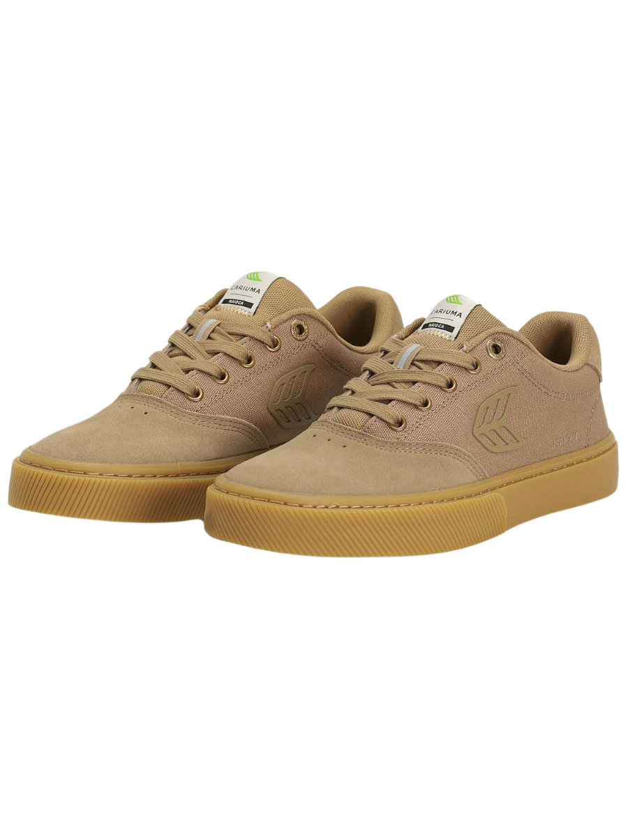 Cariuma Naioca Pro Skateschuhe – Gum Burnt Sand Wildleder und Canvas
