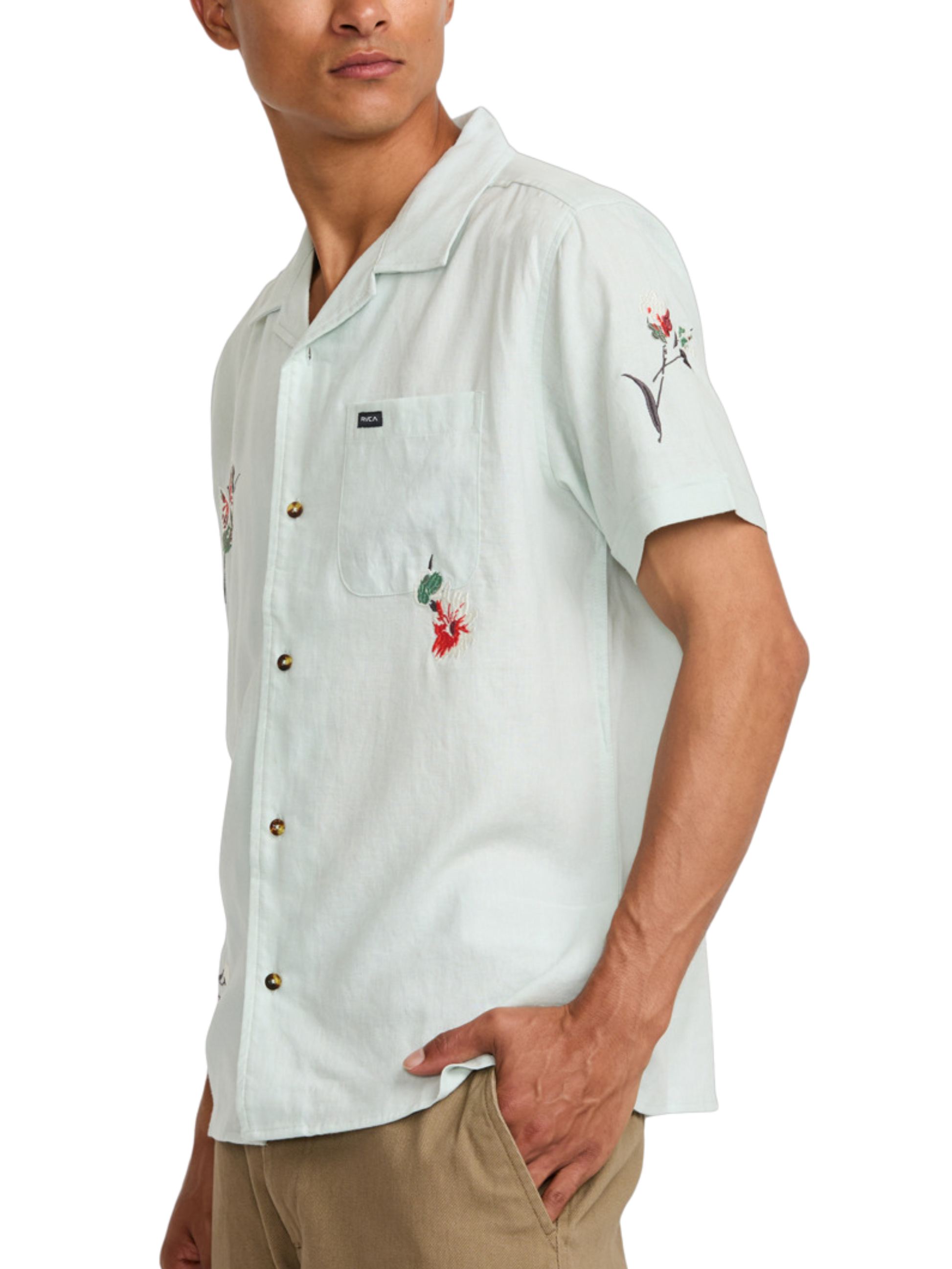 RVCA Nectar Hemd Gr ner Tee