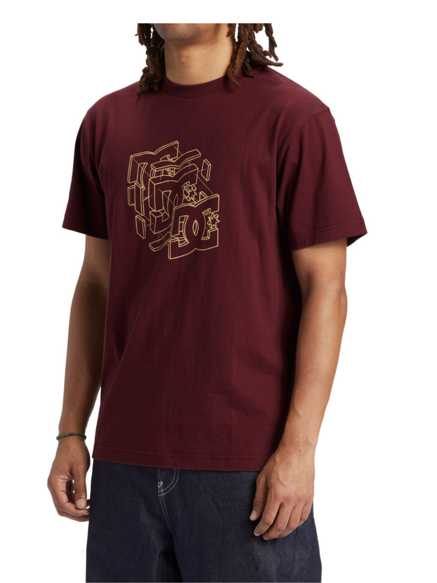 T-shirt manches courtes DC Shoes Rebuild - Tawny Port