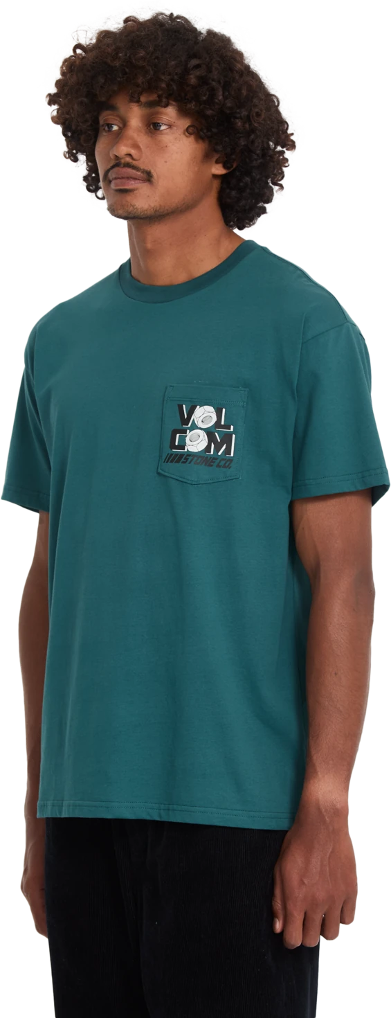 Volcom PARTED OUT POCKET SST camiseta manga corta hombre detail 2 | RIFLE GREEN