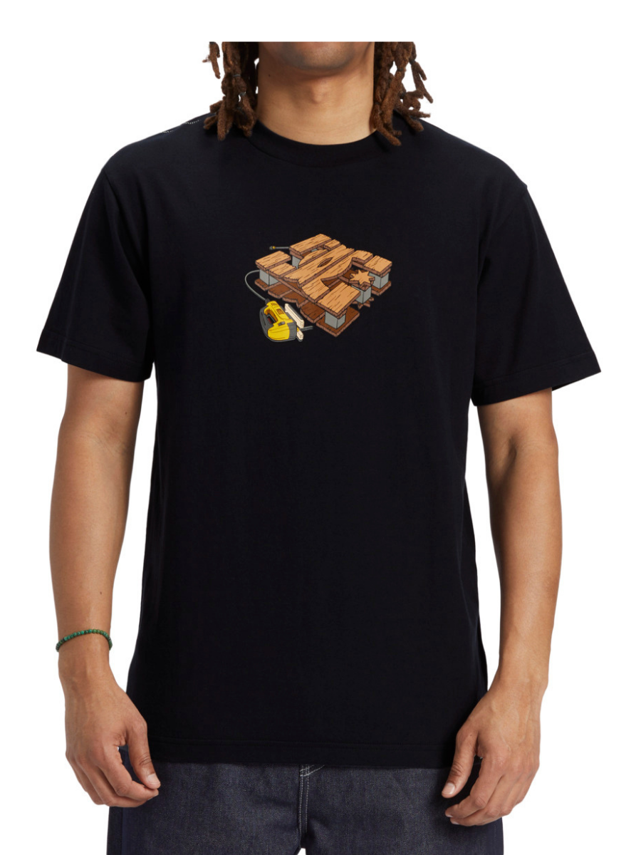 T-shirt a maniche corte fatta a mano DCShoes - Nera