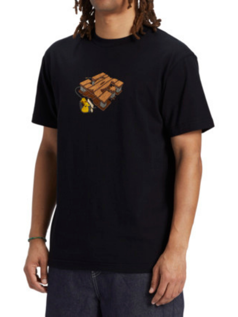 T-shirt a maniche corte fatta a mano DCShoes - Nera