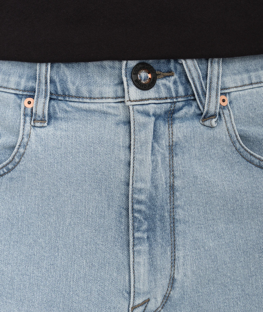 Volcom Billow Denim Short denim short hombre detail 6 | Desert Dirt Indigo