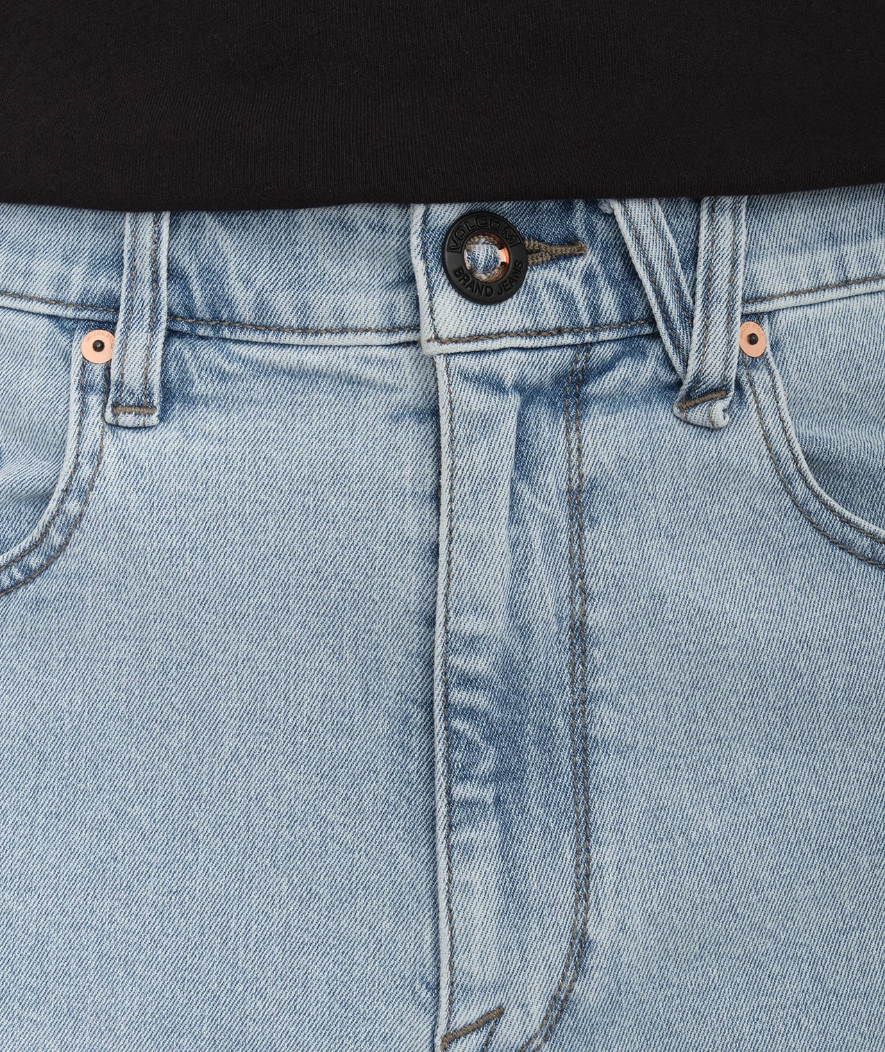 Volcom Billow Denim Short denim short hombre detail 6 | Desert Dirt Indigo