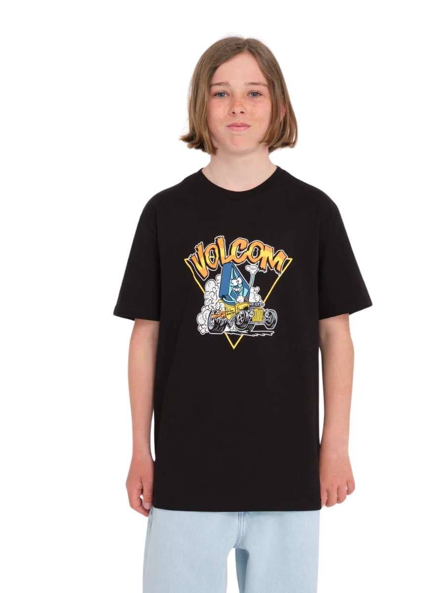 Camiseta infantil Volcom Hot Rodder - preta