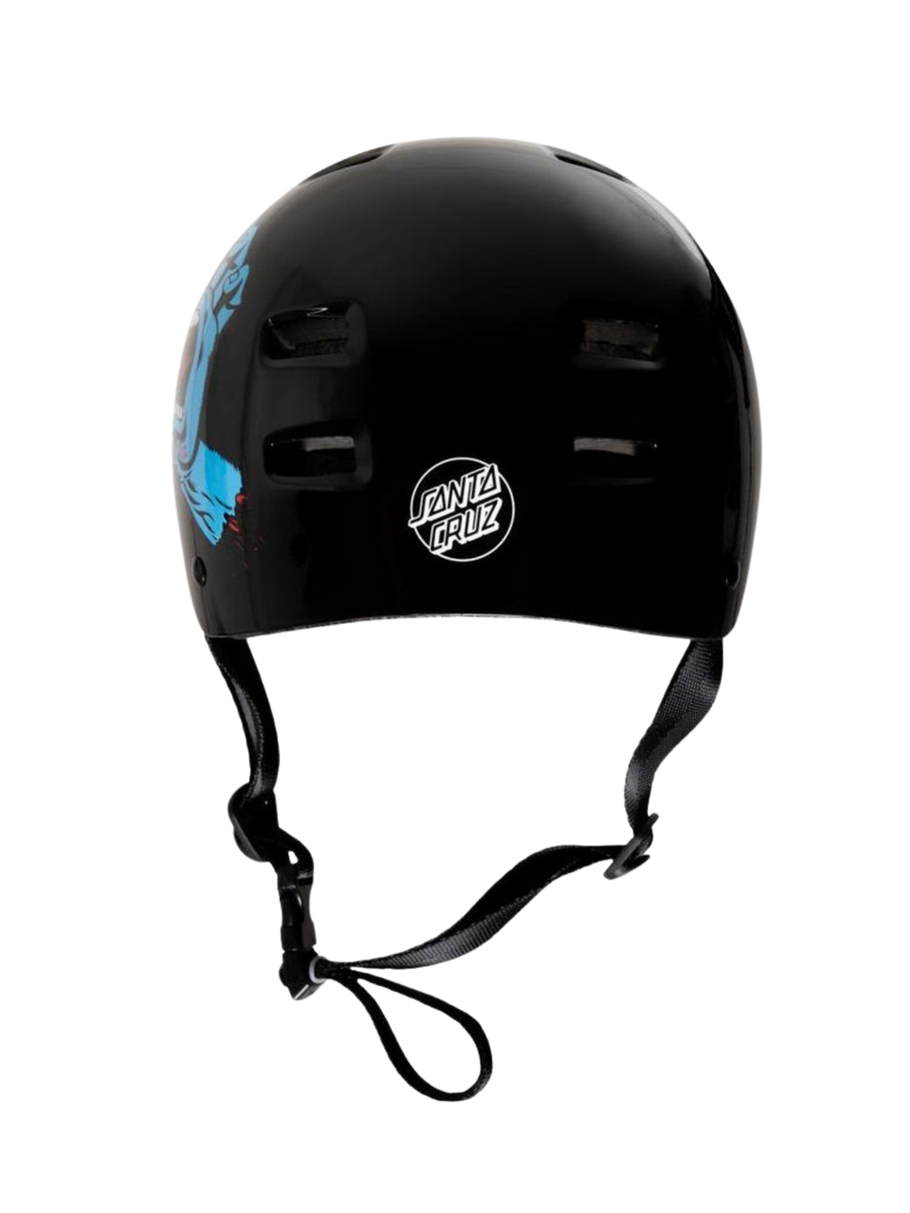 Skateboard Helmet Bullet X Santa Cruz Screaming Hand | Gloss Black