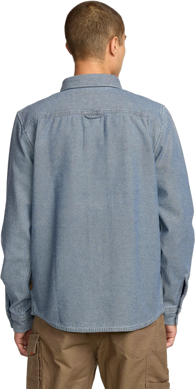 Volcom Levelstone Shirt camisa manga larga hombre detail 1 | Blue Wash