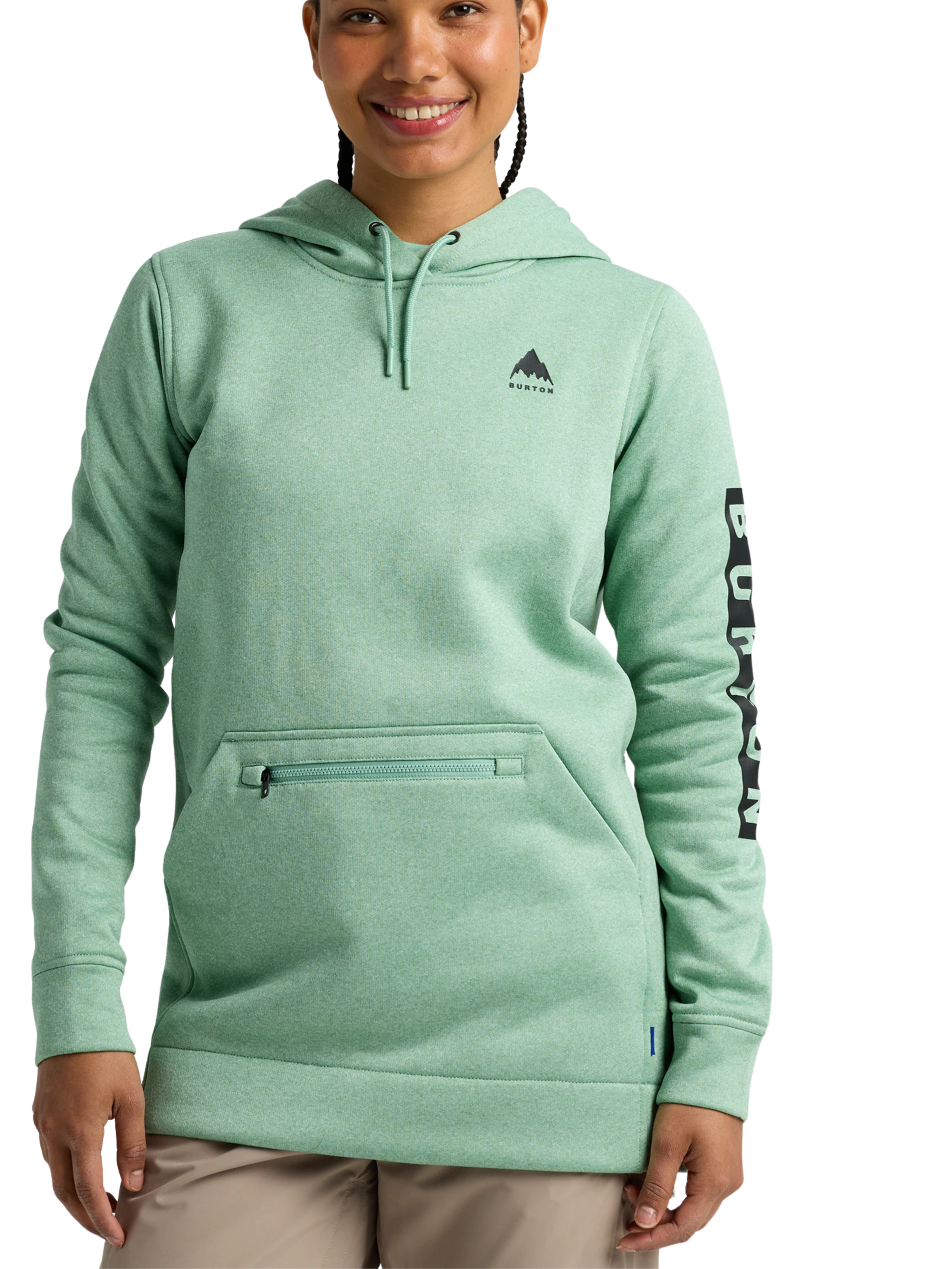 Sudadera larga Burton Oak Long Pullover Hoodie para mujer | Soft Sage Heather