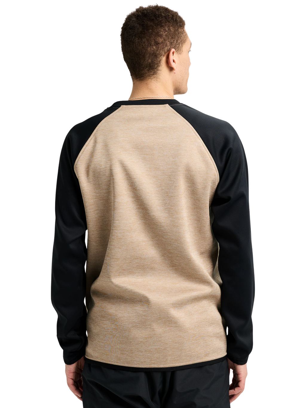 Men’s Burton Crown Weatherproof Crewneck Fleece | Summit Taupe Heather / True Black