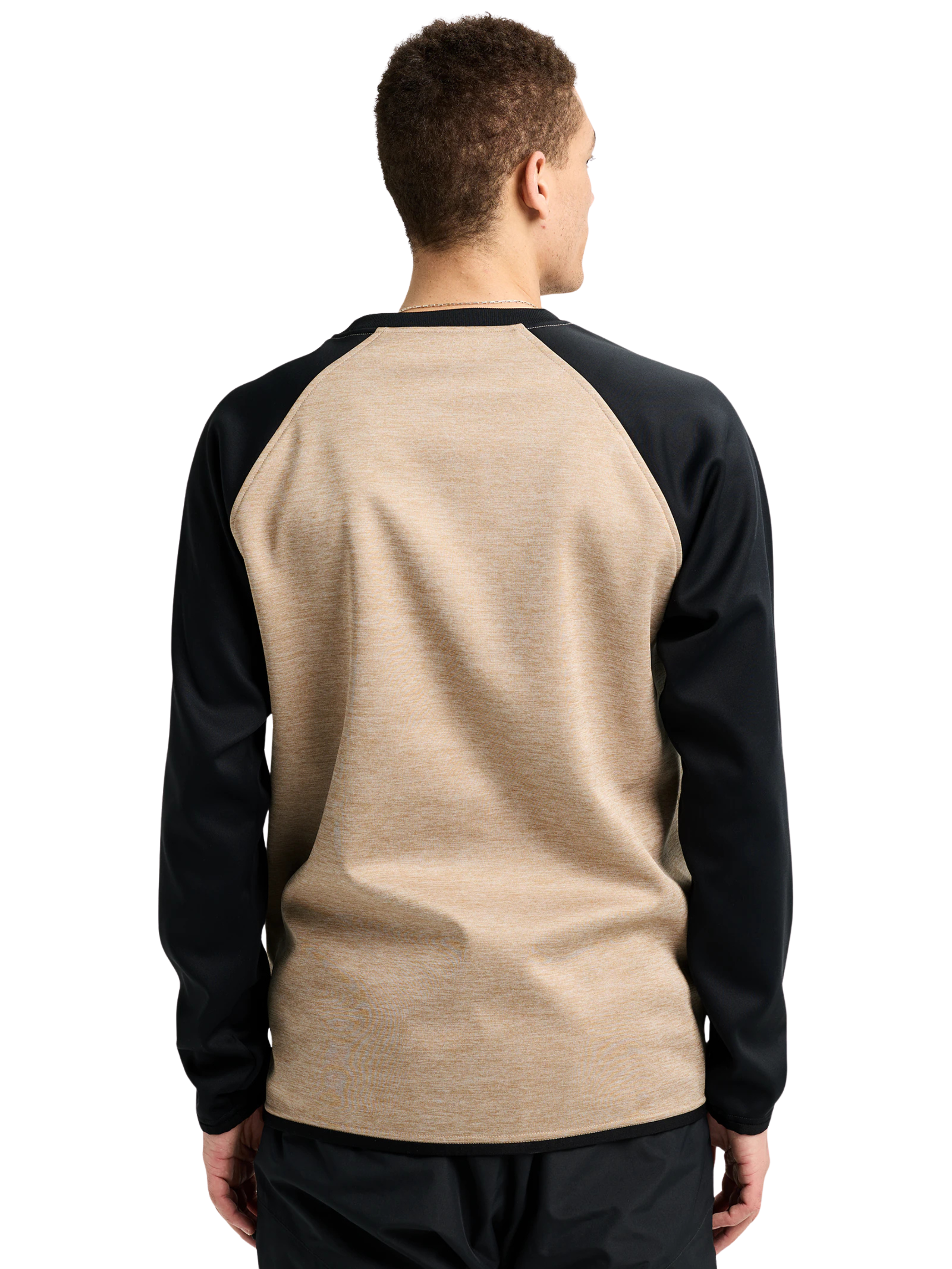 Men’s Burton Crown Weatherproof Crewneck Fleece | Summit Taupe Heather / True Black