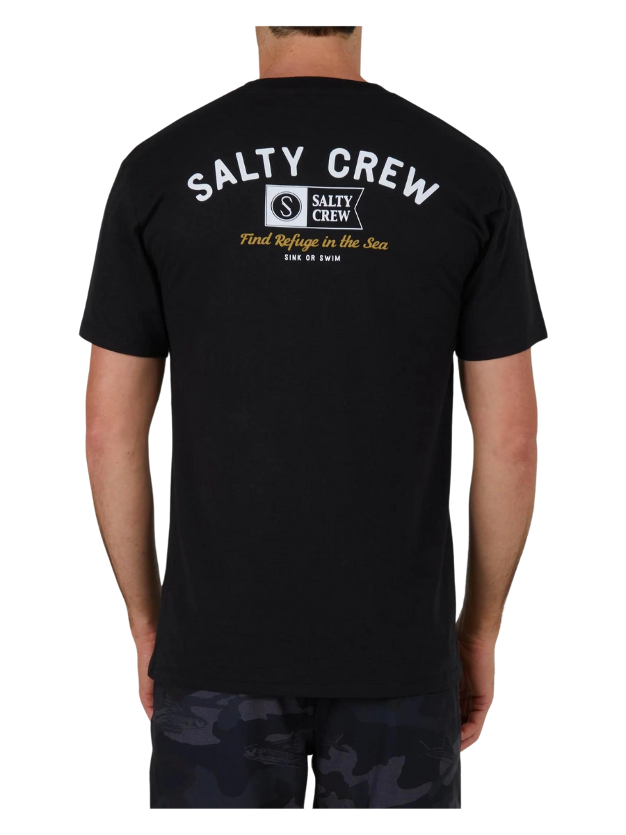 Salty Crew Surf Club Premium T-Shirt – Schwarz