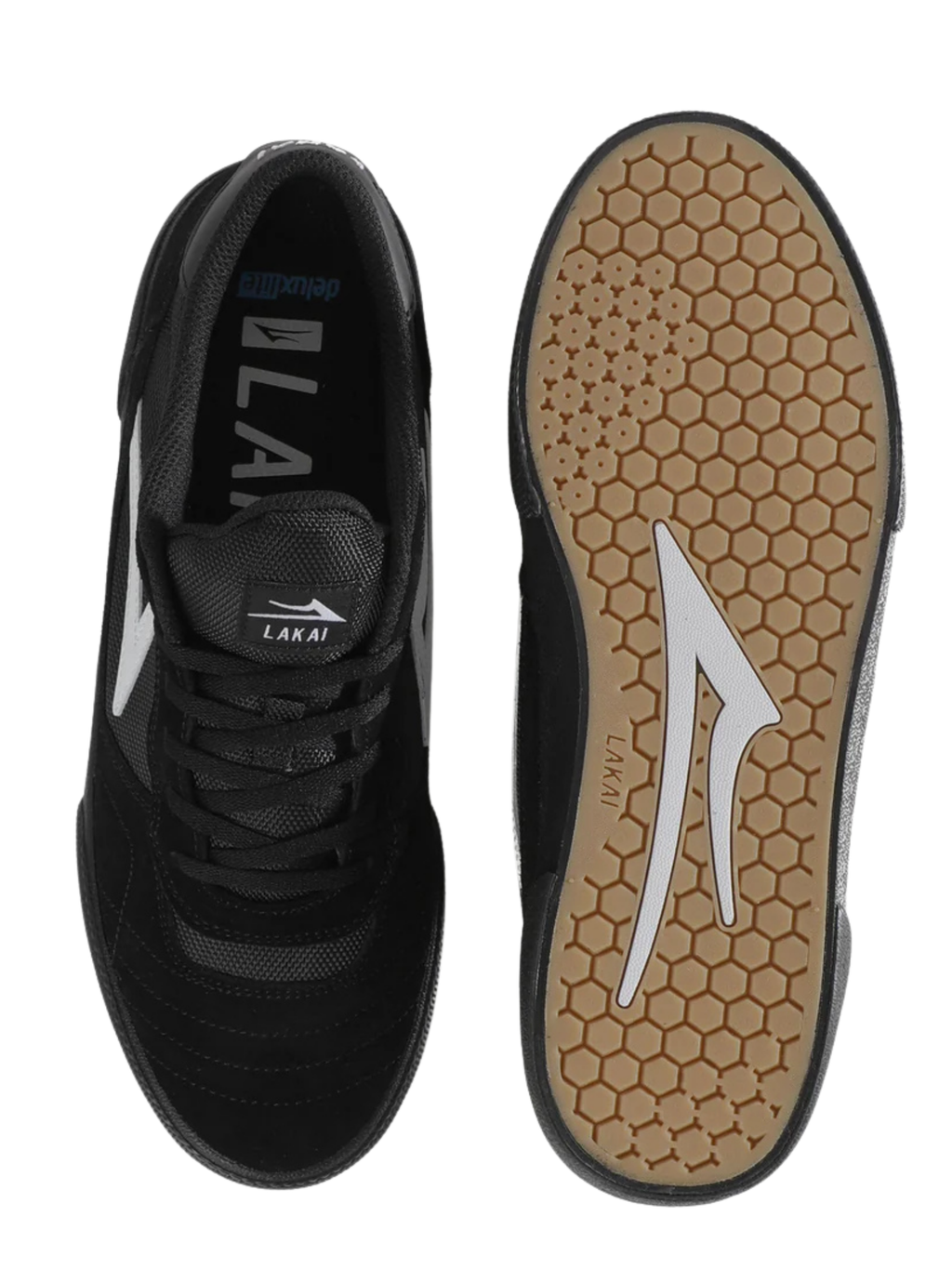 Lakai Cambridge Skate Shoes Black/Black Suede - Main Image