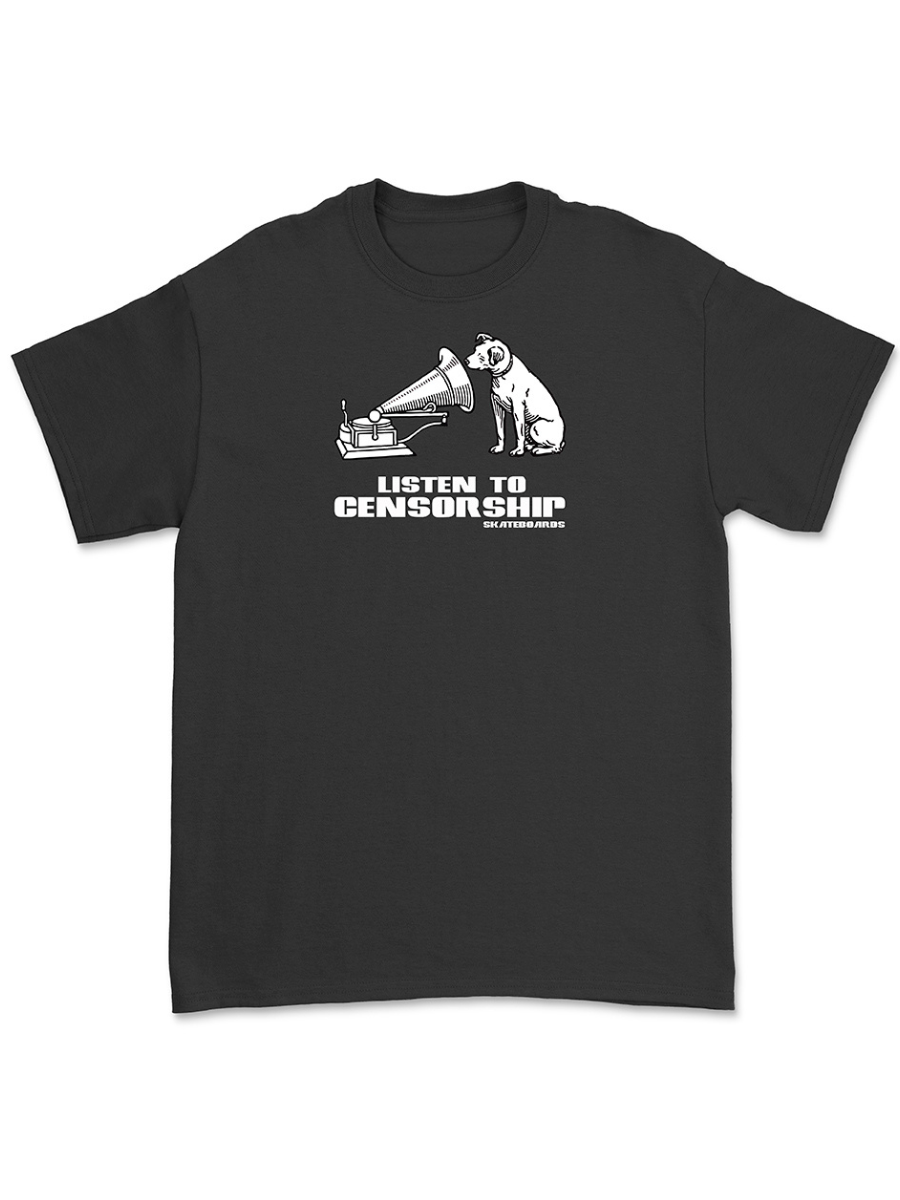 Camiseta Censorship Nipper - Black | Camisetas de hombre | Camisetas manga corta de hombre | surfdevils.com