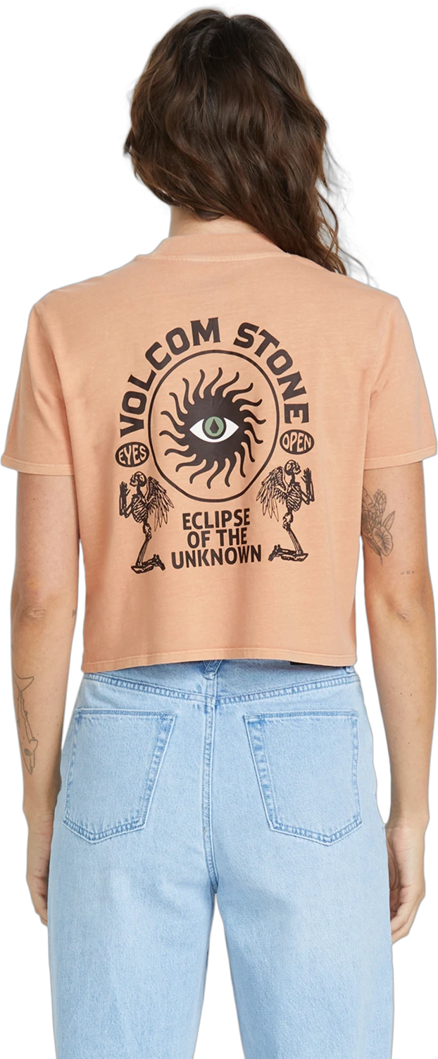 Volcom Dial T-shirt camiseta manga corta mujer detail 1 | Sand Brown