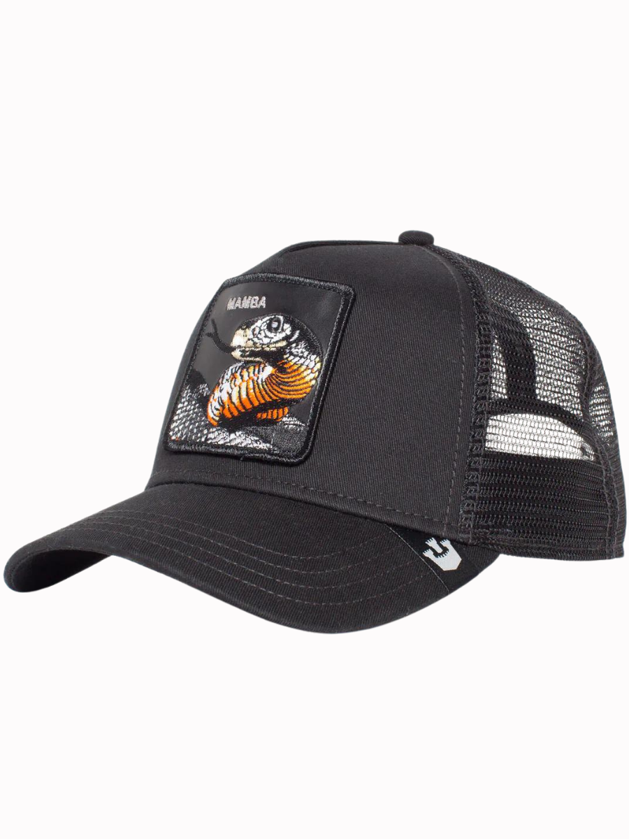 Goorin Bros The Suede Mamba (Snake) Trucker Cap - Black | Best selling products | surfdevils.com