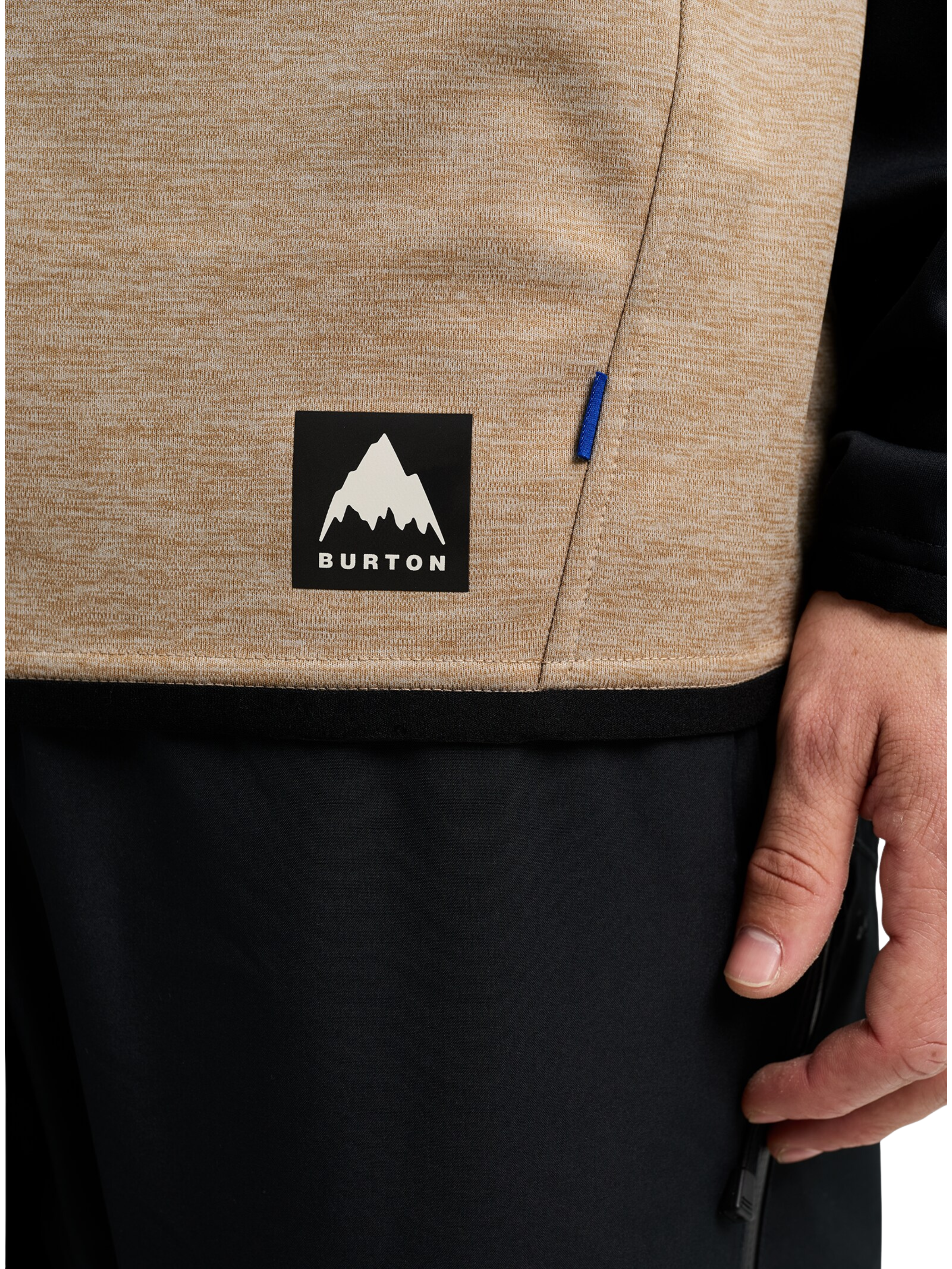 Men’s Burton Crown Weatherproof Crewneck Fleece | Summit Taupe Heather / True Black