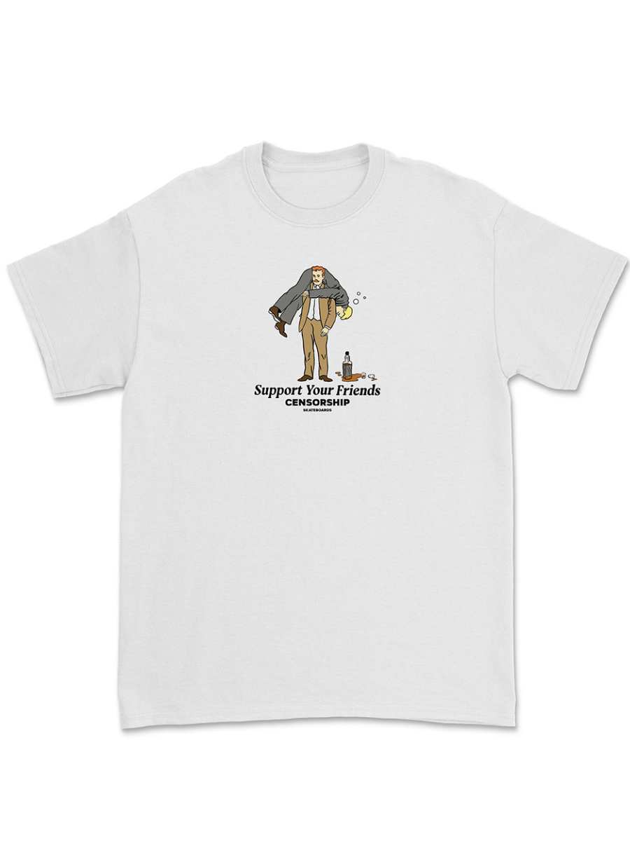 T-shirt de soutien à la censure - Blanc | Collection_Zalando | Nouveaux produits | Produits les plus récents | Produits les plus vendus | t-shirts pour hommes | T-shirts à manches courtes pour hommes | surfdevils.com