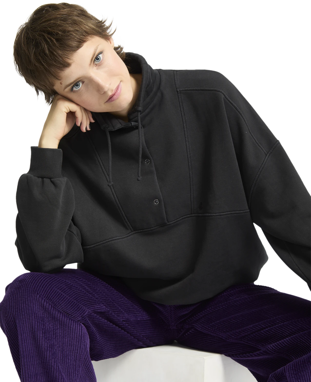 Volcom Reetrostone sudadera mujer detail 5 | Vintage Black