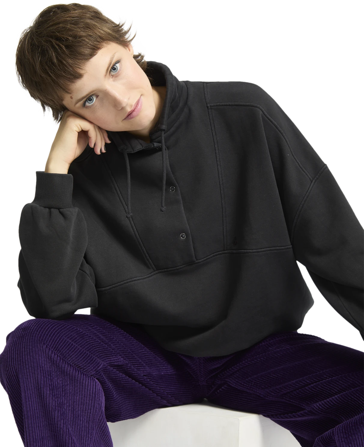 Volcom Reetrostone sudadera mujer detail 5 | Vintage Black