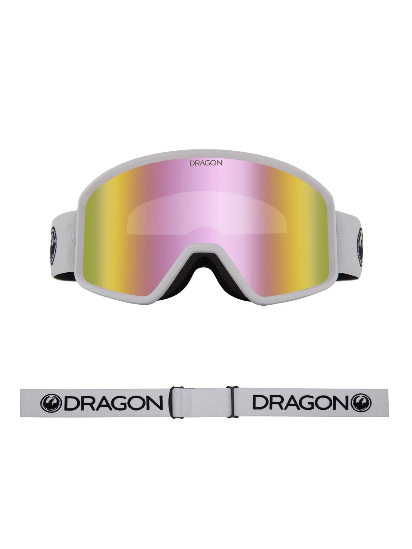 Gafas de ventisca Dragon DXT OTG - White Lumalens Pink Ionized Lens