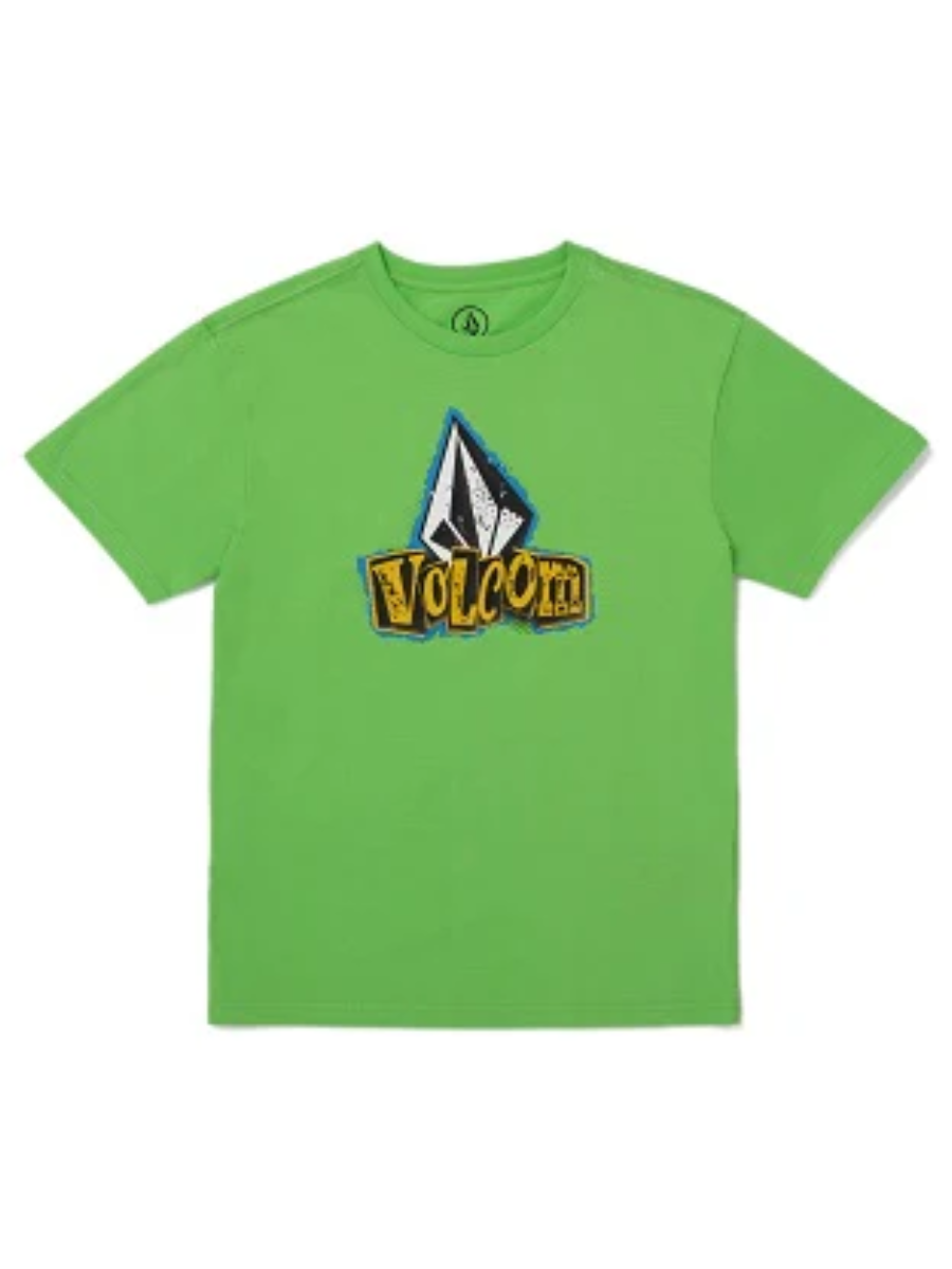 Volcom Sticker Stamp Kids T-Shirt - Electric Green | Collection_Zalando | Volcom Shop | Women's short sleeve t-shirts | surfdevils.com