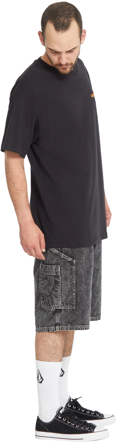 Volcom Labored Denim Utility Short denim short hombre detail 3 | Light Acid Black