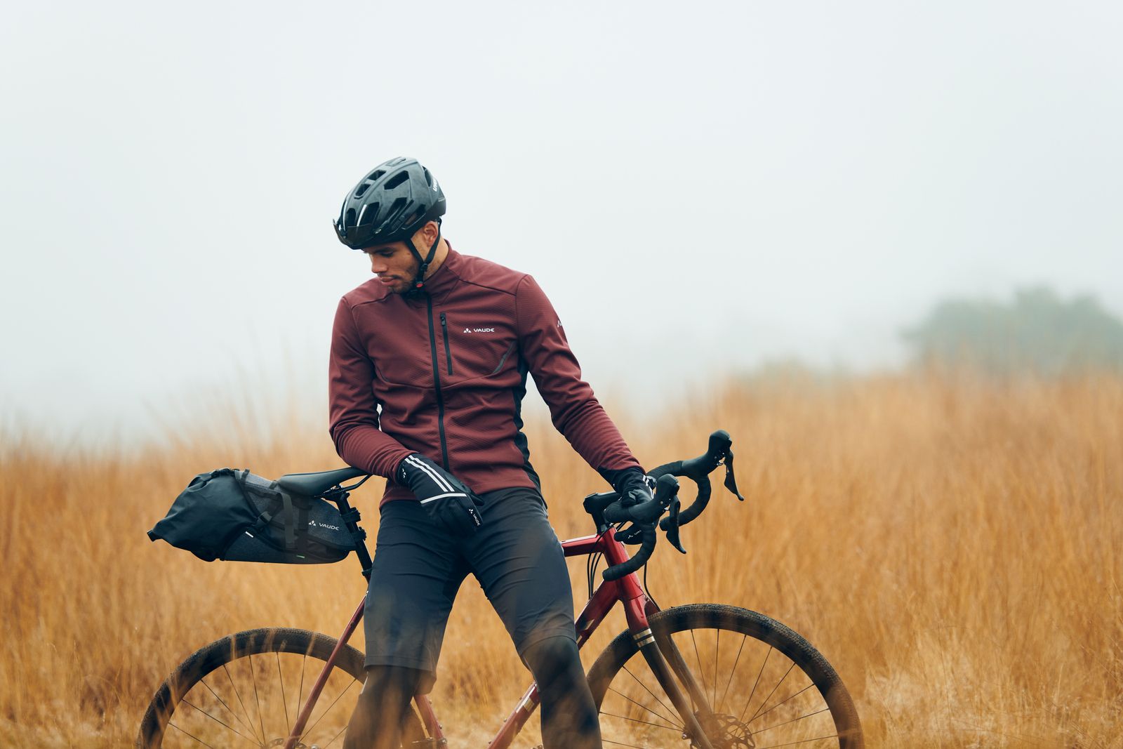 Bikepacking-Tasche Vaude Trailsaddle II Schwarz