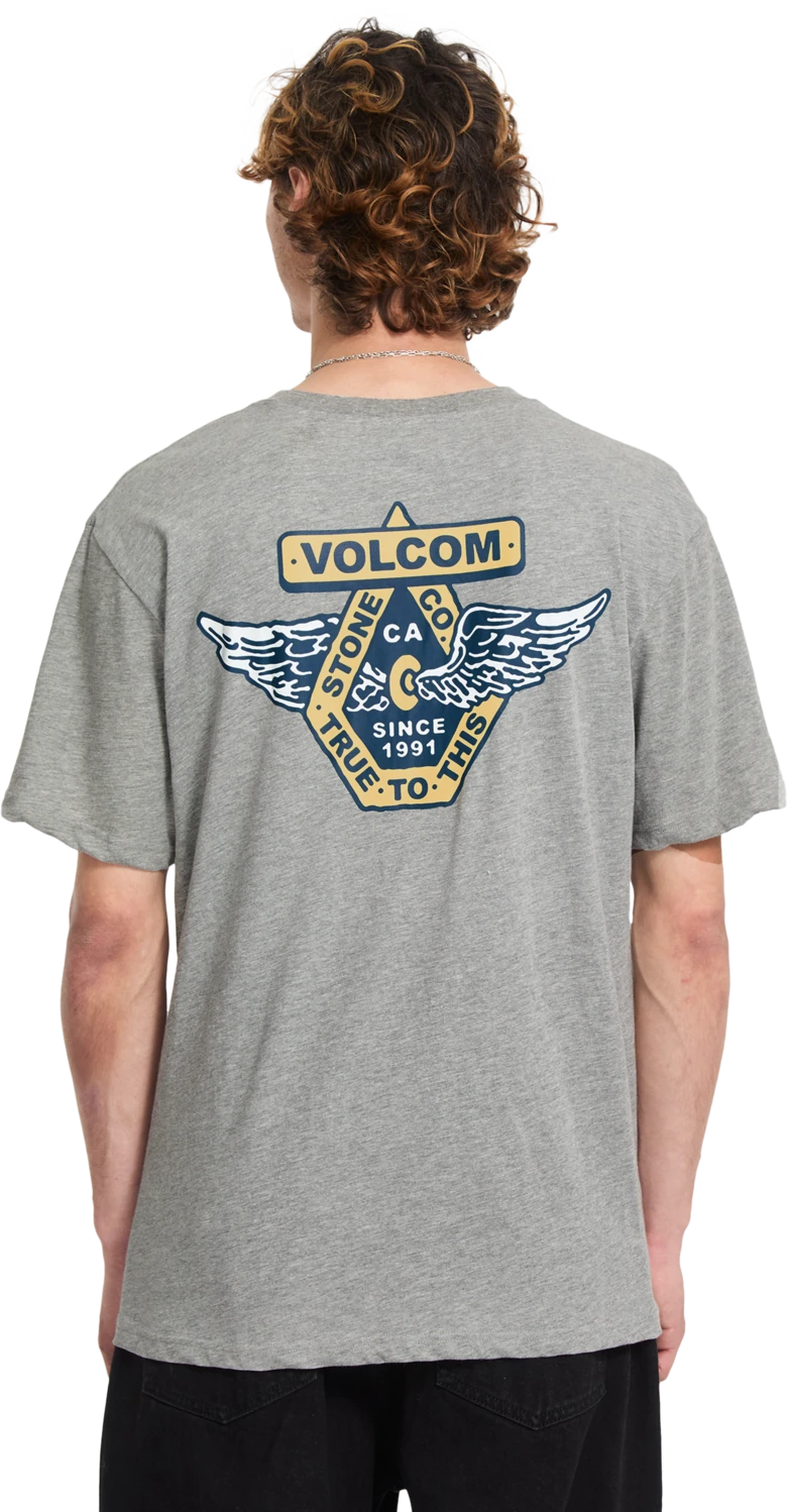 Volcom FREE WHEEL HTH SST camiseta manga corta hombre detail 1 | Heather Grey