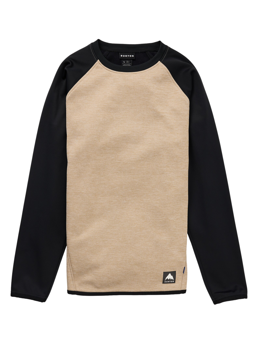 Men’s Burton Crown Weatherproof Crewneck Fleece | Summit Taupe Heather / True Black