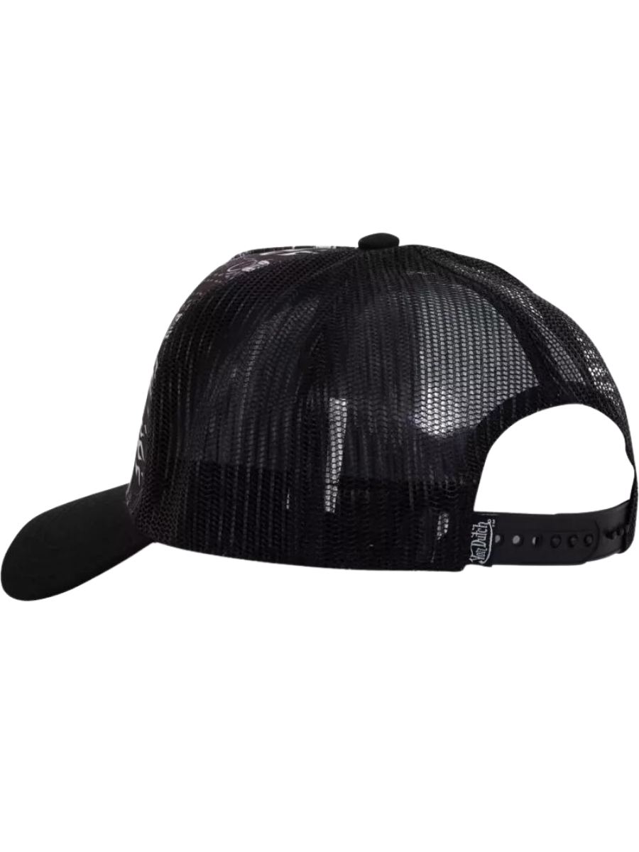 Von Dutch Trucker Snapback Cap - Bandana Black