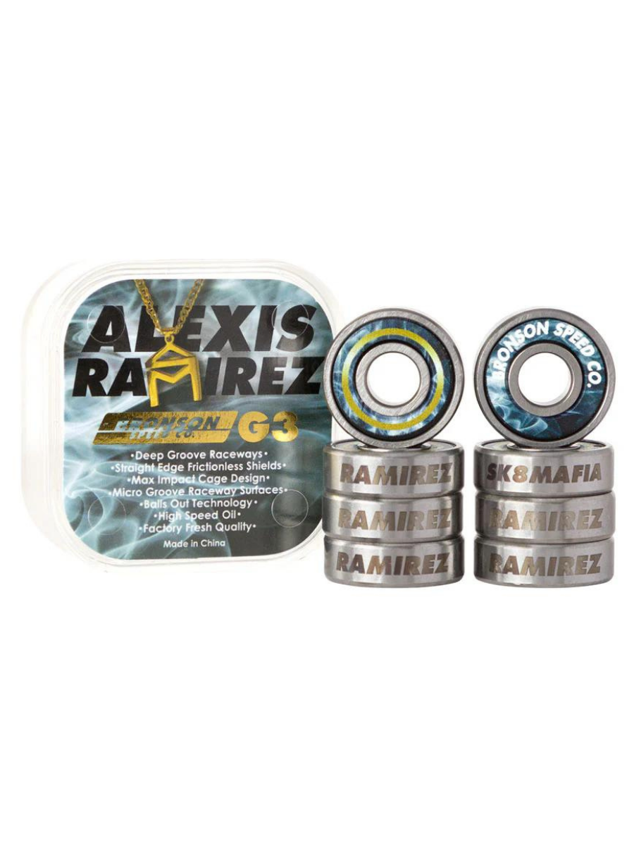 Rolamentos de velocidade Bronson - Alexis Ramirez G3 | Coleção_Zalando | Loja de skate | Mesas, Eixos, Rodas,... | Novos produtos | Produtos mais recentes | Produtos mais vendidos | Produtos mais vendidos | Rolamentos para skate | surfdevils.com