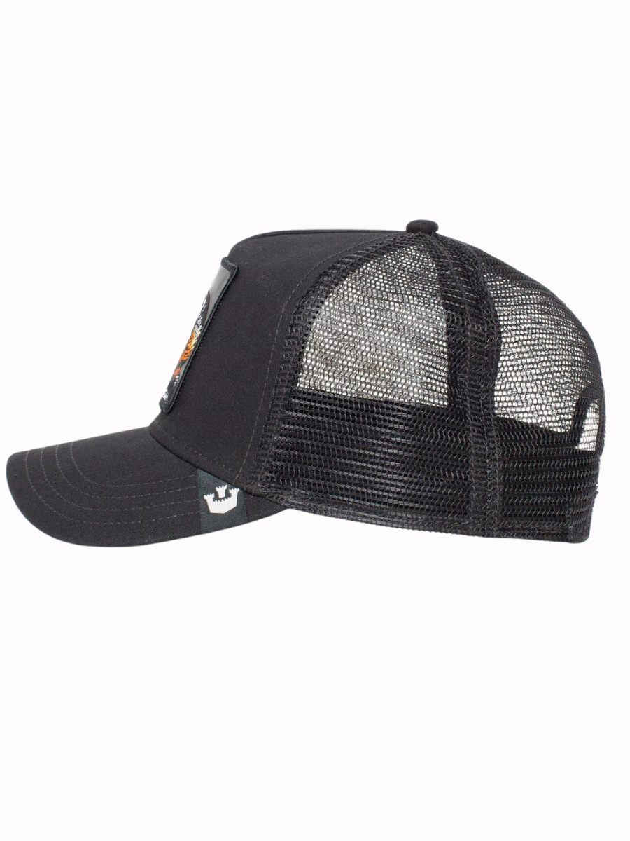 Cappellino trucker in pelle scamosciata Mamba (serpente) di Goorin Bros - nero