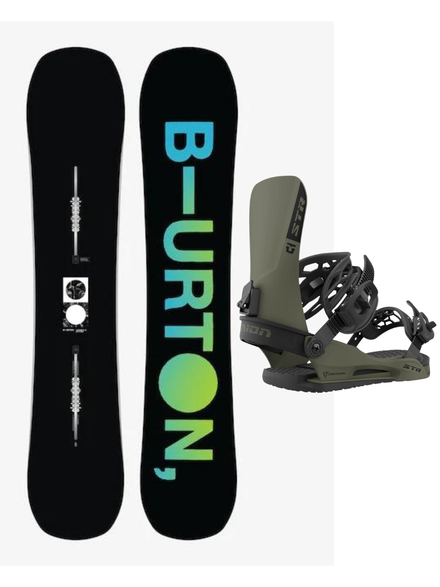 burton instigator snowboard Snowboard pack: Burton Instigator + Union STR Dark Green Bindings
