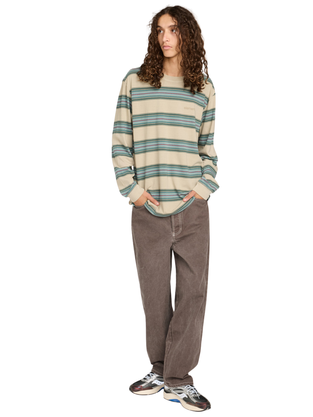 Element Lowcase Pigment Longsleeve | Alumi / Dgreen / Britblue / Oat / Lava