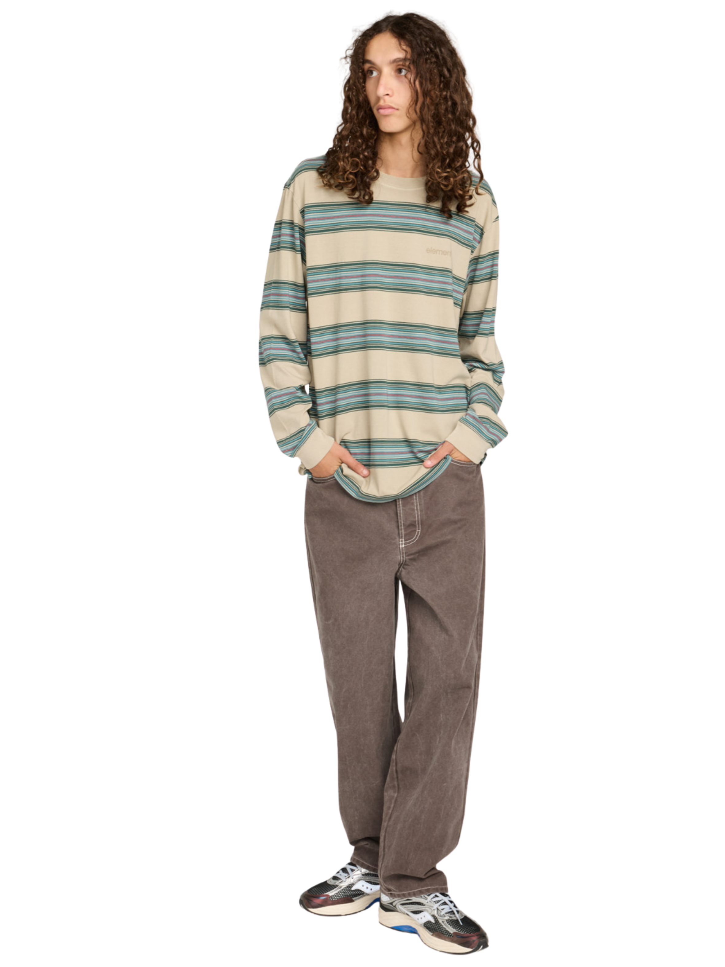 Element Lowcase Pigment Longsleeve | Alumi / Dgreen / Britblue / Oat / Lava