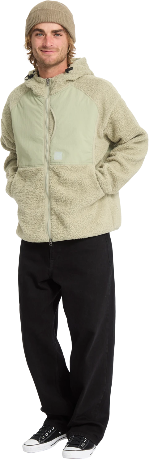 Volcom Nomaa Sherpa sudadera con capucha hombre detail 3 | Green Tea