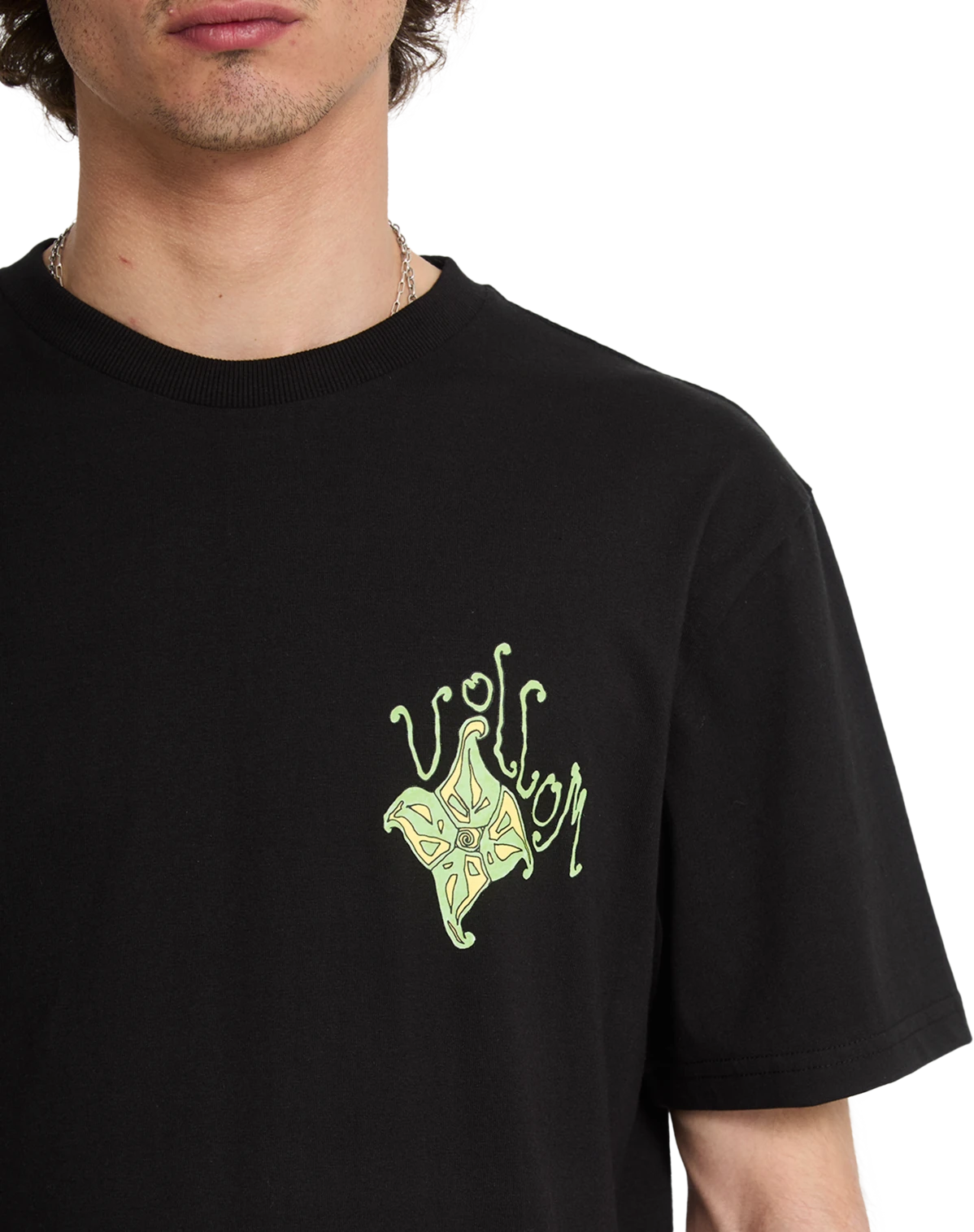 Volcom FISHYSTAR SST camiseta manga corta hombre detail 3 | Black