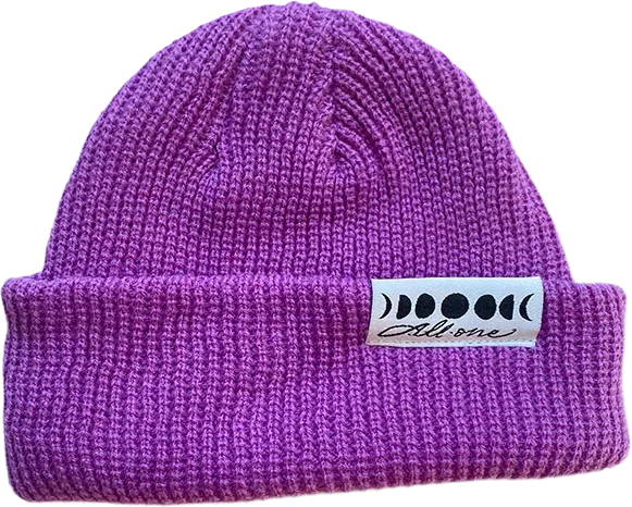 All One MOONPHASES SHORTCUT BEANIE gorro detail 2 | Purple