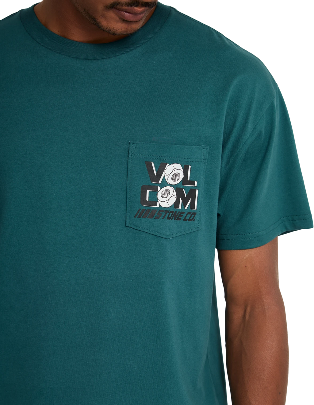 Volcom PARTED OUT POCKET SST camiseta manga corta hombre detail 3 | RIFLE GREEN
