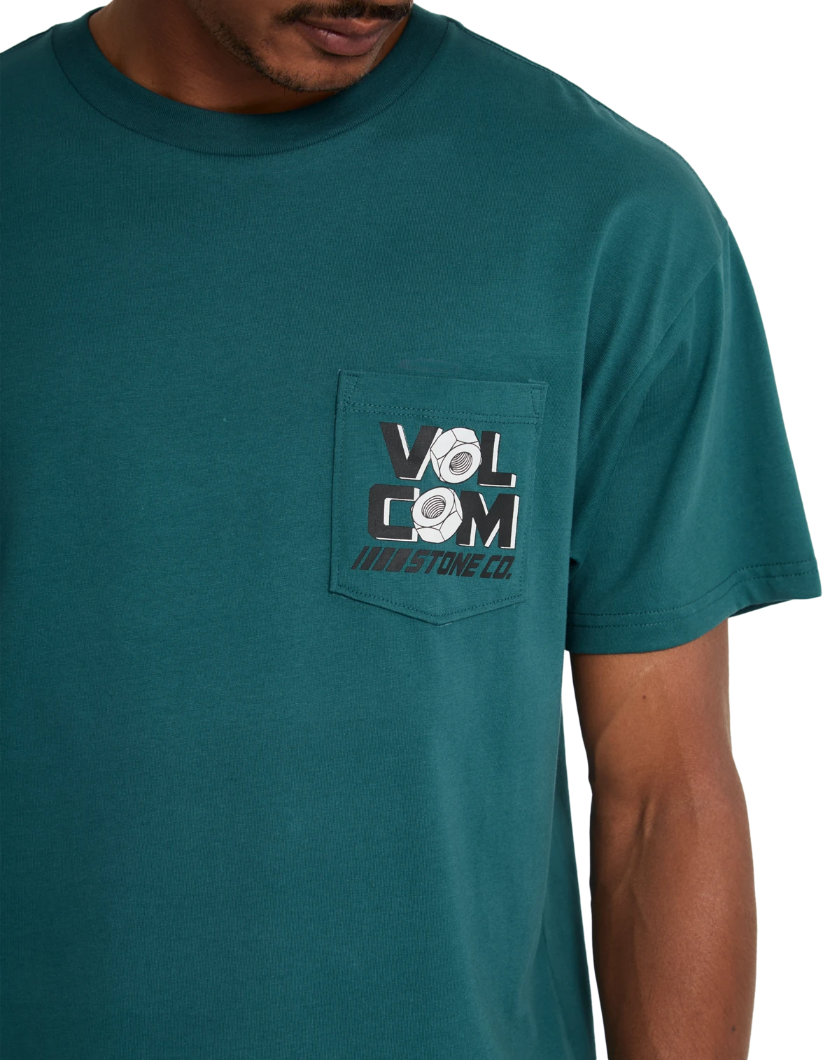 Volcom PARTED OUT POCKET SST camiseta manga corta hombre detail 3 | RIFLE GREEN