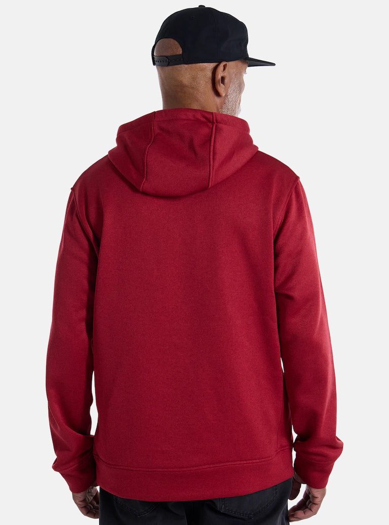 Burton Oak Pullover Hoodie Deep Red Heather technical sweatshirt