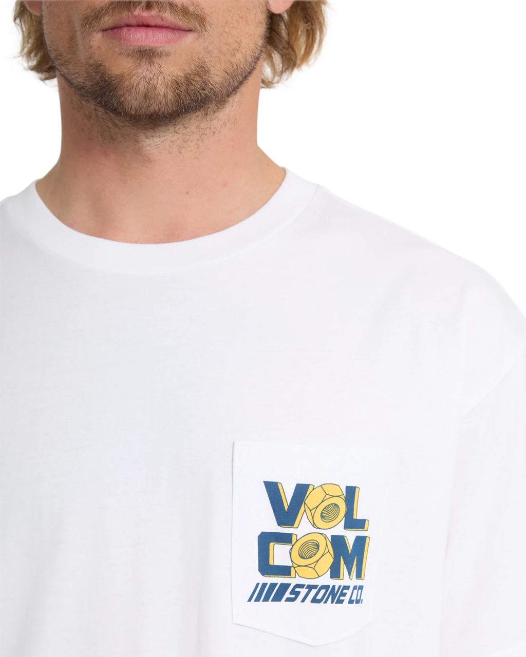 Volcom PARTED OUT POCKET SST camiseta manga corta hombre detail 3 | White