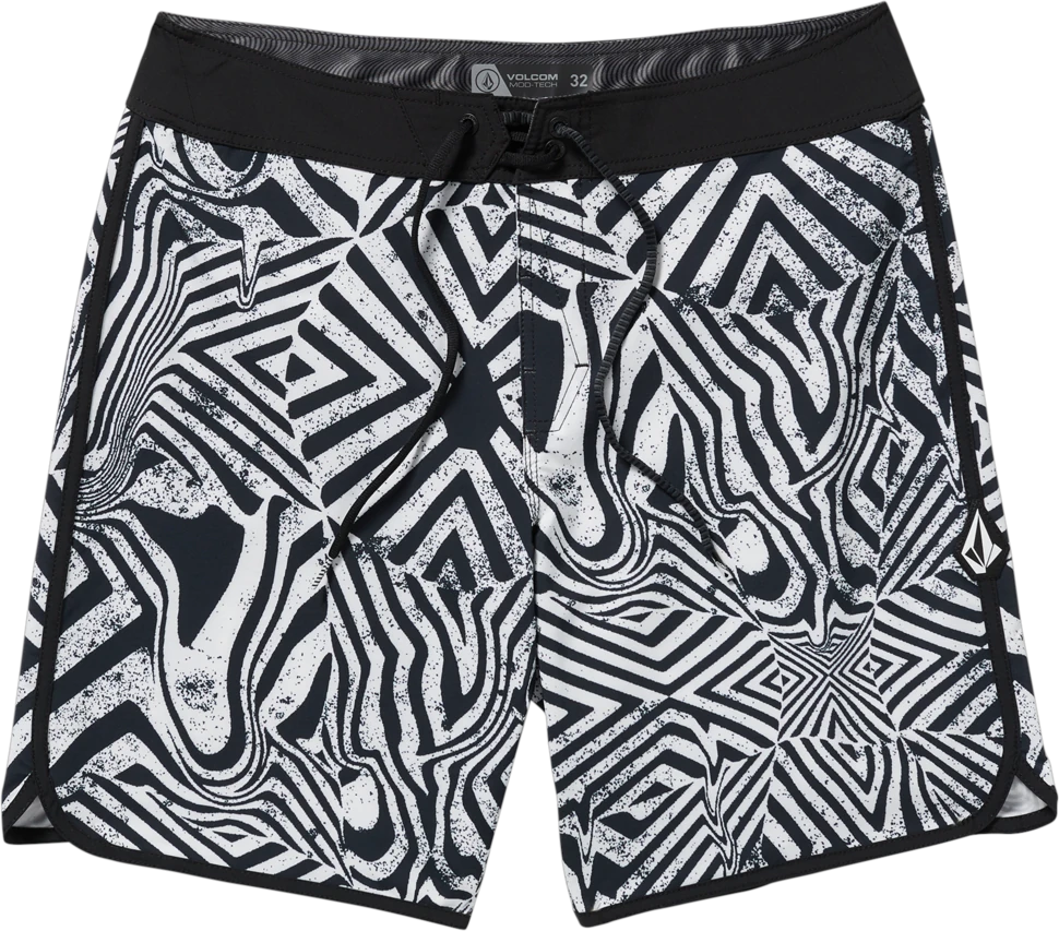 Volcom Infuse Scallop Mod 19 boardshort hombre detail 5 | White Black