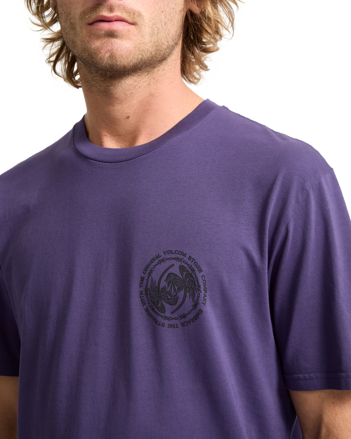 Volcom Circlepalm camiseta manga corta hombre detail 2 | Dark Purple