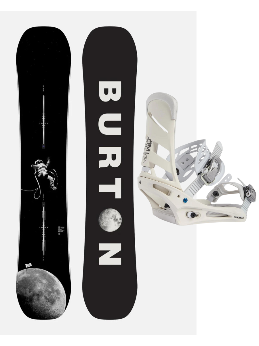 Snowboard pack: Burton Process Camber + Burton Mission Stout White Bindings