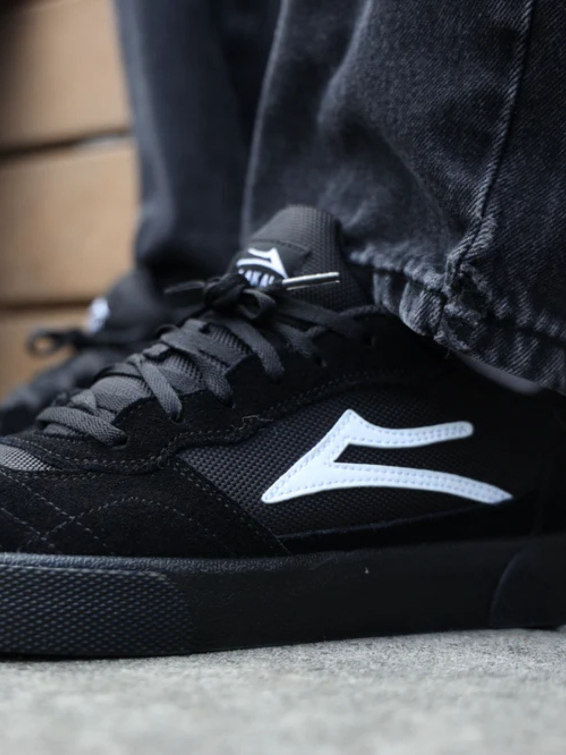 Zapatillas de skate Lakai Cambridge - Black/Black Suede